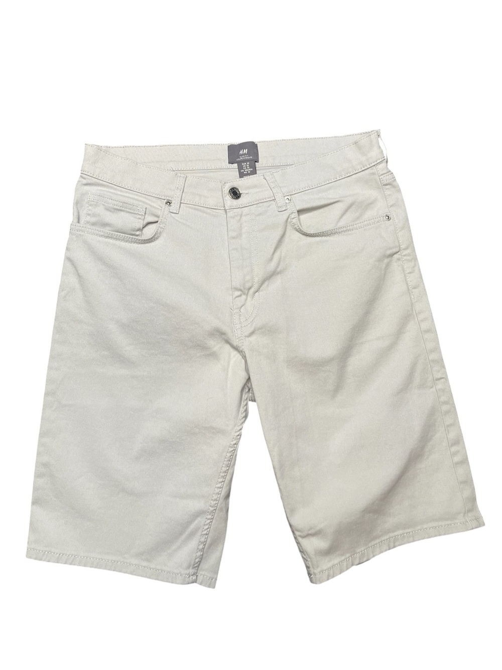 H&M Men's Light Cream Denim Jean Shorts 32